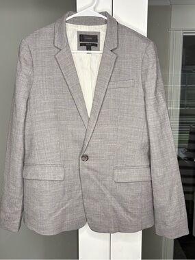 J. Crew Regent Blazer Wool Flannel Heather Gray